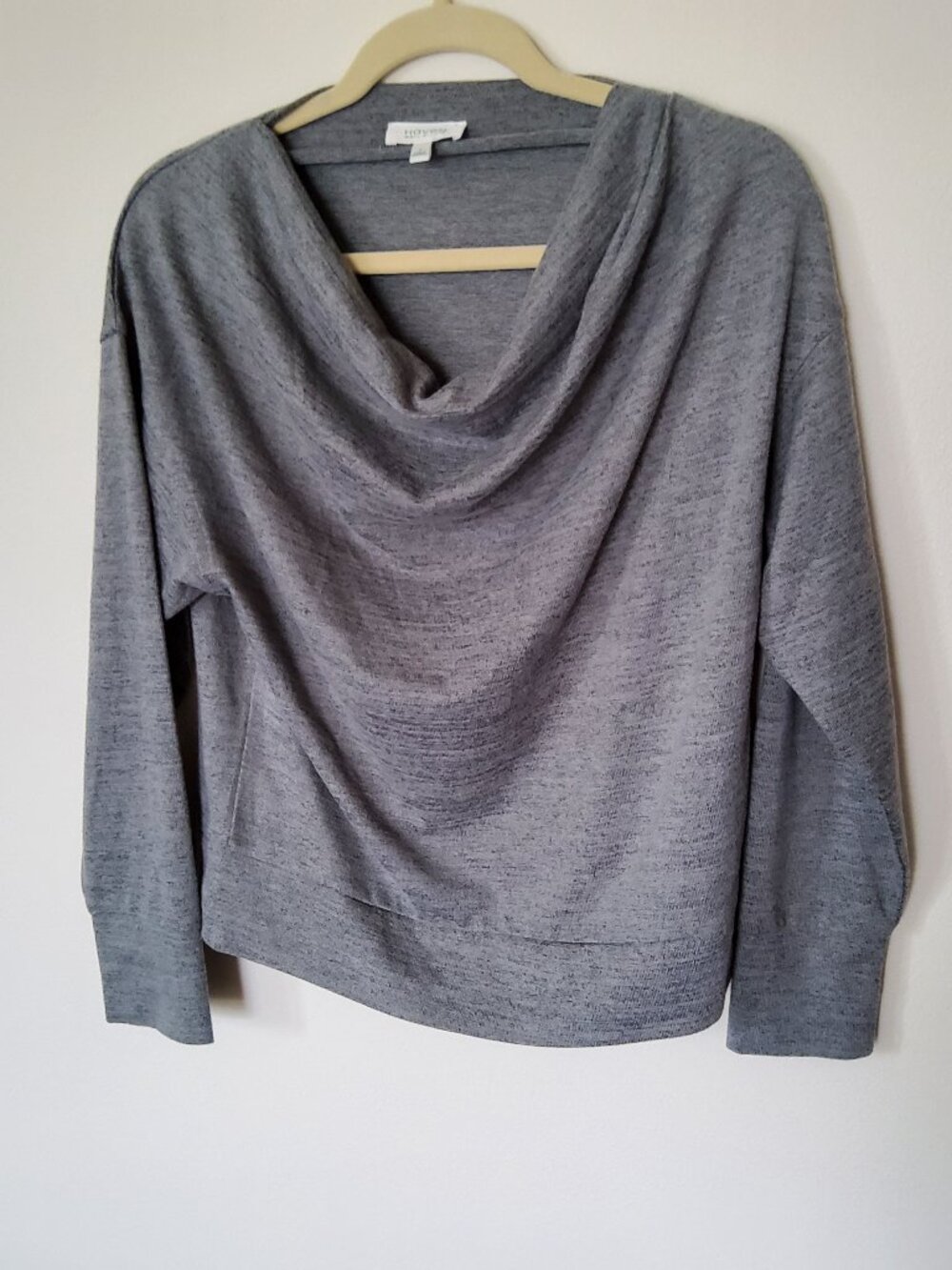 Haven Well Within Gray Cowl neck sweater size S